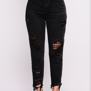 Black never worn boyfriend jeans